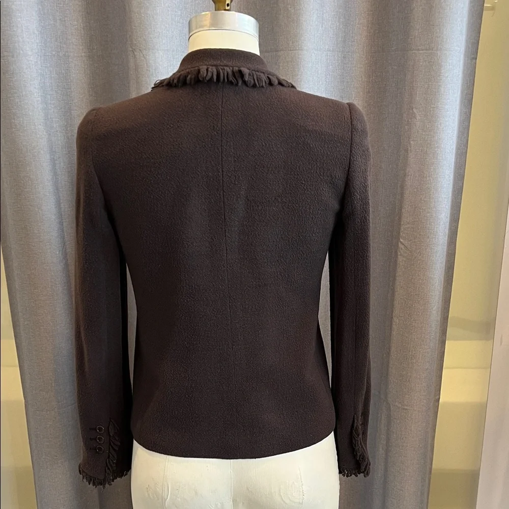 Armani Collezione - Vintage! -Double-Breasted Brown Blazer - Size 8 - Dark Brown - Picture 5 of 13